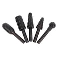 thumbnail image 2 of 5 piezas de brocas helicoidales para carpintería, brocas para tallar madera, escofina, 6 mm (1/4") Negro Cola brocas para tallado en madera, 2 of 8
