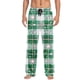 thumbnail image 2 of Pantalones de pijama largos para hombre, informales, con estampado a cuadros, holgados, deportivos, elásticos, rectos, vintage, con bolsillos, 2 of 9
