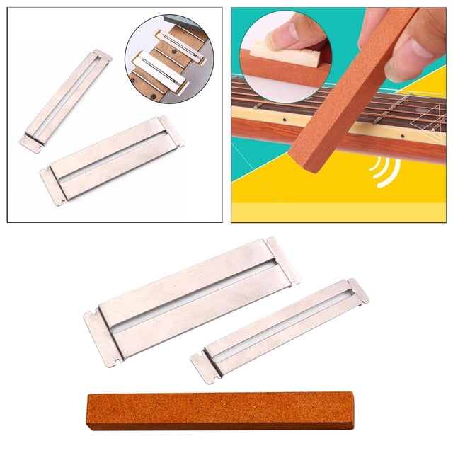 de Herramientas Luthier para Guitarra, 3 Uds., Herramienta de Pulido de Trastes, Bajo Eléctrico, Diapasón de Guitarra Acústica, Protector, Herrami