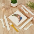 thumbnail image 4 of 7 Piezas de Bruñidor de Plástico para Vitrales, Soporte para Láminas de Hueso, Herramienta de Bruñido para Manualidades y Marroquinería., 4 of 5