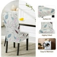 thumbnail image 5 of Printed Dining Room Chair Covers Set of 4, Stretch Kitchen Chair Covers Washable Parsons Chair Slipcover Removable Dining Chair Protectors for Hotel,Ceremony(Leaf pattern2), 5 of 6