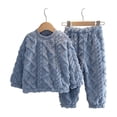 thumbnail image 3 of Conjunto de pijamas de franela para niños, ropa cálida de invierno para el hogar, ropa de lana de Coral gruesa, traje de Navidad para niños y niñas de 0 a 12 años, 3 of 4
