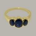 thumbnail image 5 of LBG British Made 10k Yellow Gold Natural Sapphire Womens Anniversary Ring - 33 size options - Size 6.5, 5 of 6