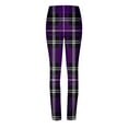 thumbnail image 6 of Frostluinai Yoga Leggings for Women Stretch High Waisted Butt Lifting Pants Casual Plaid Slim Fit Workout Leggings Comfy Seamless Pants, 6 of 6