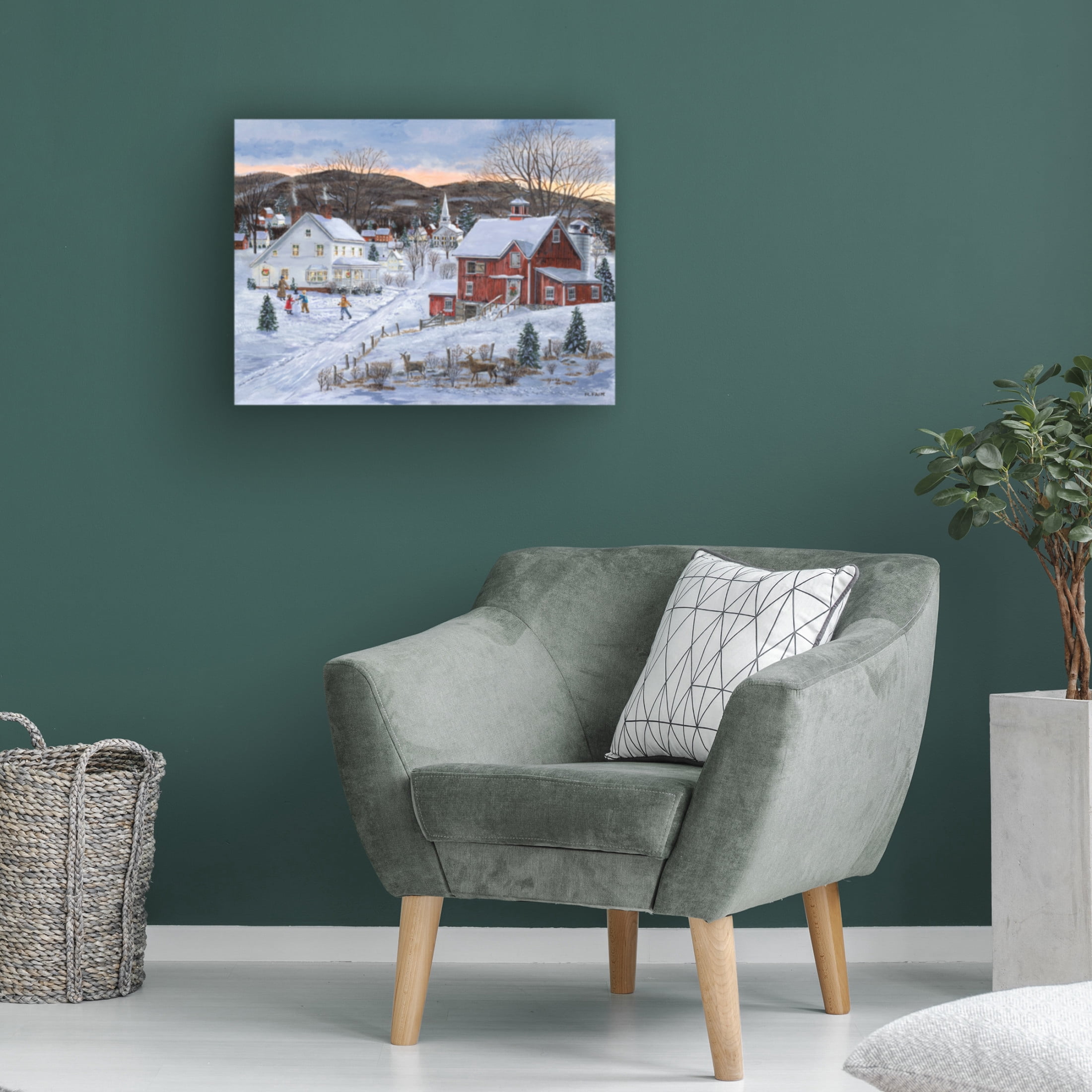 Canvas Wall Art - Bob Fair 'Christmas Presence' Wall Art for Living Room, Bedroom, or Office Décor by Trademark Fine Art - 24 x 18 Inches