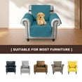 thumbnail image 5 of SHANNA 1/2/3 Seater Quilted Sofa Couch Cover Pad Water Resistant Slipcover Furniture Protector Pet Mat for Kids Dogs Pets(Deep Blue）, 5 of 11