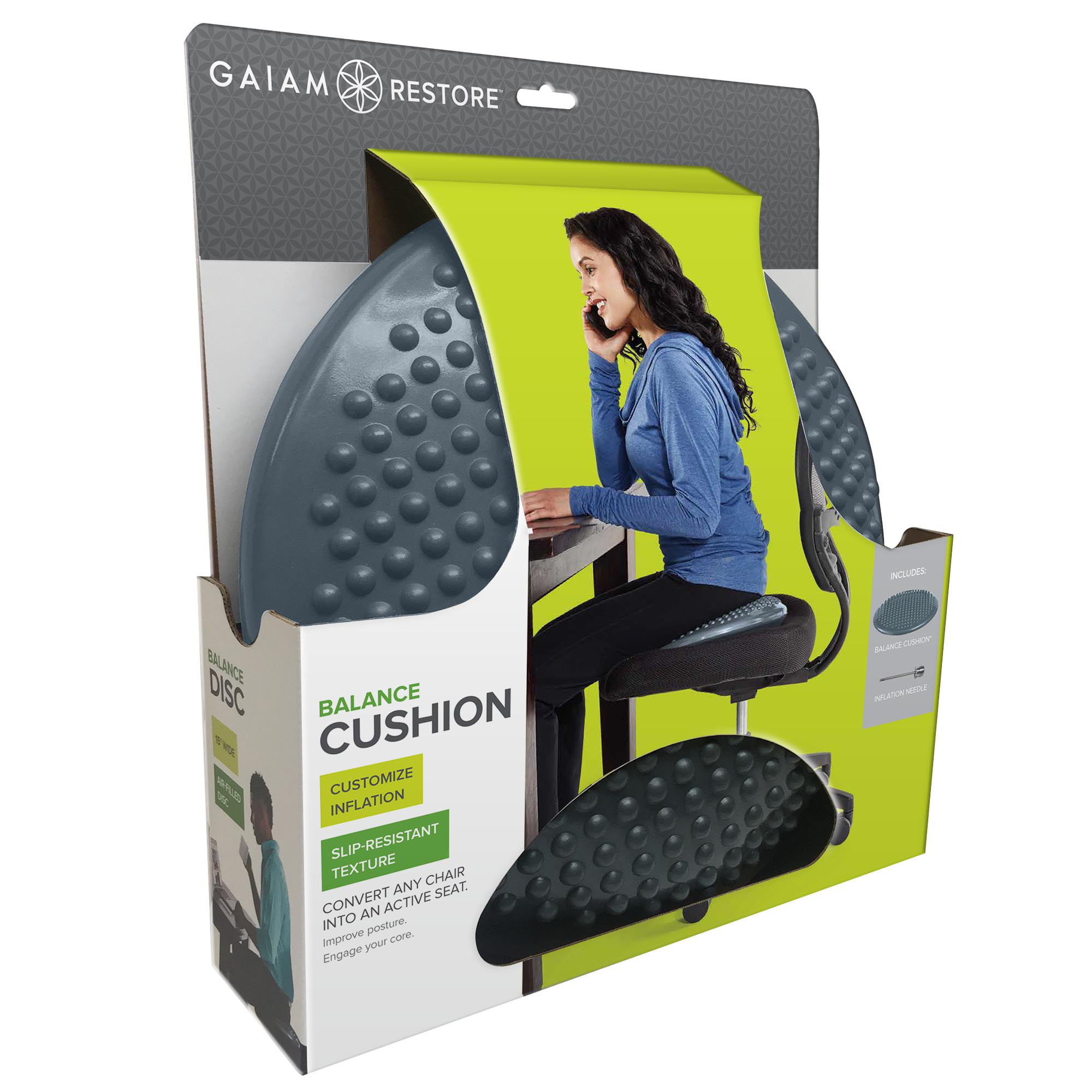 Gaiam Balance Cushion Disc Black Walmart Com