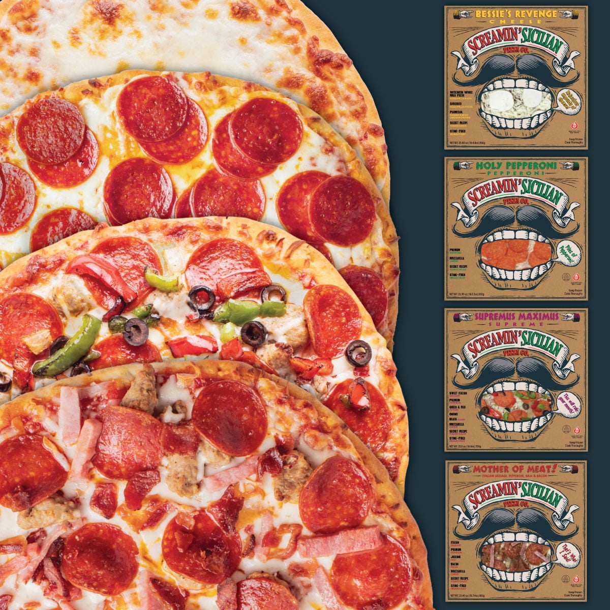 Screamin' Sicilian I'm Single Traditional Crust Holy Pepperoni Frozen  Pizza, 9.2 oz 