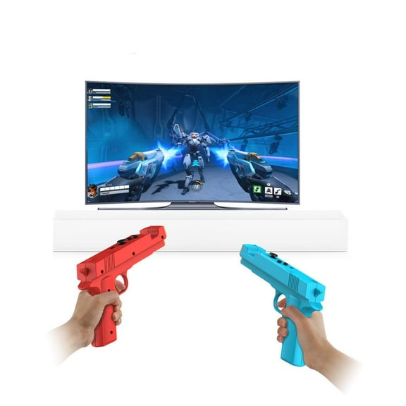 2 PCS Game Hand Grip for Nintendo Switch/OLED, Joystick Grip for Switch Shooting Games, Game Controller Gamepad Joypad Gaming Accessories-Red Blue