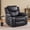 Black, variant on Faux Leather Manual Massage Recliner Chair, Overstuffed Single Reclining Sofa with Side Storage Pocket, Ergonomic Armchair for Living Room Bedroom Home Theater