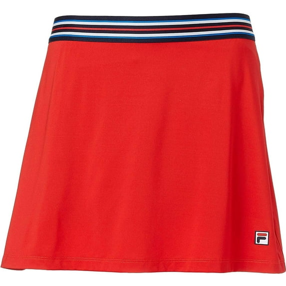 Fila Women's Heritage A-Line Tennis Skort - Chinese Red/Navy X-Small