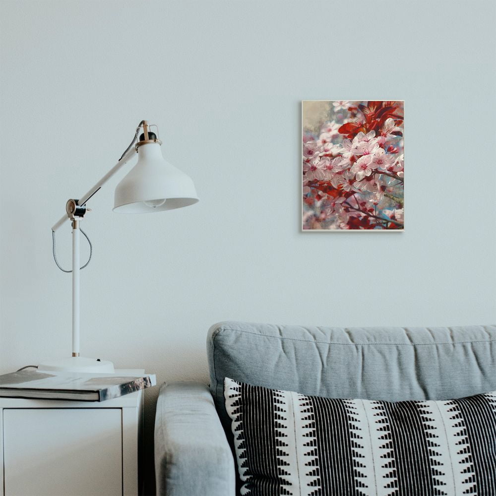 Stupell Industries Beautiful Flower Blossoms on Tree Branches Pink Red Designed by Ziwei Li