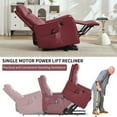 thumbnail image 5 of Resenkos Electric Lift Recliner with Massage, Heat and USB Port - Red, 5 of 16