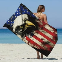 Yhmxh Sand Free Pool Towels, 30x60 Inch Oversized Quick Dry Microfiber Beach Blanket with Eagle Pattern, High Absorbent Sturdy Beach Mat for Beach Party, Yoga, Hiking, Swimming