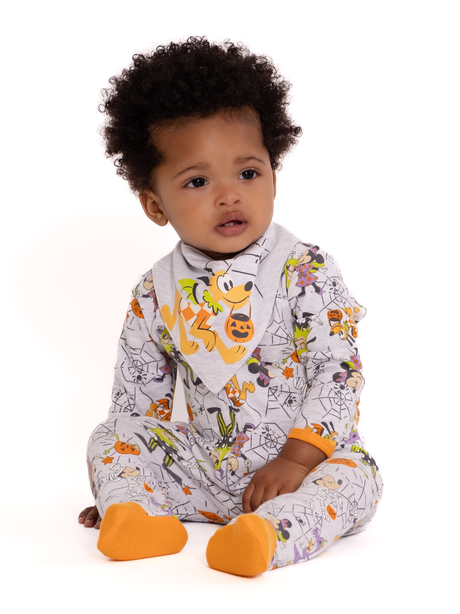 Baby Character Halloween Footed Sleep N Play & Bib Set, 2-Piece, Sizes Newborn-6/9 Months