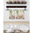 thumbnail image 3 of Easter Rabbits Kitchen Dish Towels for Drying Dishes Set of 4, Cute Bunny Eggs Flowers Botanical Spring Beige Waffle Weave Microfiber Hand Tea Bathroom Towels Quick Dry & Absorbent Towel 15.7x23.6, 3 of 7