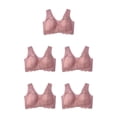 thumbnail image 2 of Qarigey Cierre frontal Belleza Espalda Cómoda Hasta sin costuras Sin deportes Sujetador cómodo, Sujetador cómodo informal para mujer. Rosa Type2 NO2, 2 of 6