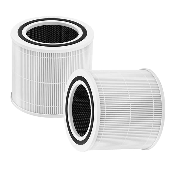 Bibemorol Core 300 Replacement Filter, 2-Pack, True HEPA with Carbon for LEVOIT Core 300/300S Air Purifiers