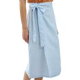 thumbnail image 2 of Amazhiyu Womens Pure Linen Summer Beach Midi Side Wrap Slit Skirt Causal, 2 of 8