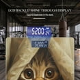 thumbnail image 3 of High Precision Body Weight Scale Smart Bathroom Scales with Large LCD Display(400lbs),Decorative for Bedroom-Cute Cat Peeking Out From Under The Curtain, 3 of 4