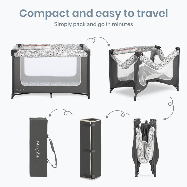 Dream on Me Zodiak Baby Play Yard, Portable Playpen Travel Bed