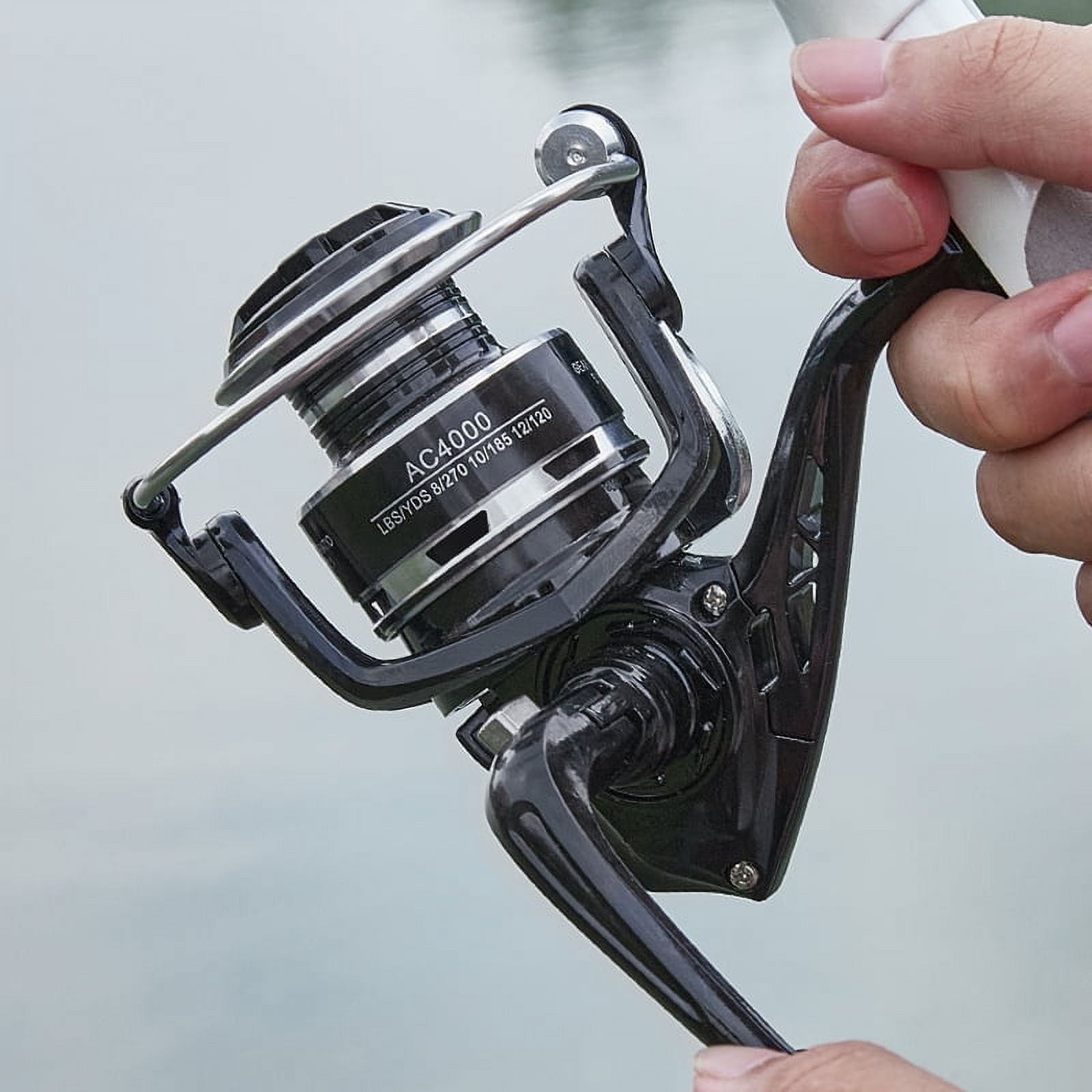 BILLINGS Spinning Fishing Reel AC1000-7000 Fishing Reel Max Drag 10KG with Metal Spool Fold Rocker Left/Rght Interchangeable