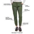 thumbnail image 3 of Green Town Scrubs for Women - Jogger Scrub Pant, Cargo Pockets, Stretch Fabric, Drawcord, Easy Care, 3 of 8