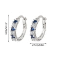 thumbnail image 6 of Wioihee Aquamarine Earrings Female European and Diamond Set Zircon Earrings Colorful Blue Crystal Earrings, 6 of 7