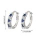 thumbnail image 5 of Pendientes Aguamarina Ganfancp Mujer Europea y Diamante Conjunto Zircon Colorido Azul Cristal Liquidación, 5 of 6