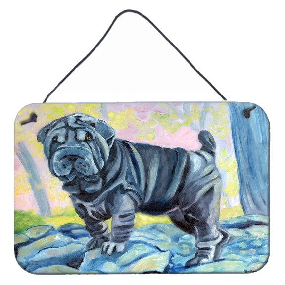 Carolines Treasures 7333DS812 Blue Shar Pei Wall or Door Hanging Prints 8x12 multicolor