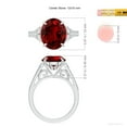 thumbnail image 5 of ANGARA Lab Grown 6 Ct Aeon Vintage Inspired Ruby Engagement Ring with Milgrain for Women in 14K White Gold (Size-12x10mm) | July Birthstone, Anniversary, Jewelry Gift for Women | Lab-Grown Ruby Ring, 5 of 7