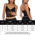 thumbnail image 2 of Camisetas Sin Mangas Cortas Camisolas con perspectiva delgada sexy Y2K de encaje floral para mujer (negro L) Kuymtek para Mujer Negro T M, 2 of 7