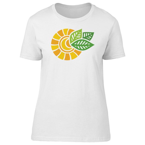 Sun And Leaves Minimal Tee Women's -Image by Shutterstock
