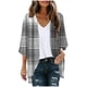 thumbnail image 2 of Cárdigan de manga larga para mujer, blusa informal estampada con bolsillo, abrigo tipo cárdigan para mujer, 2 of 3