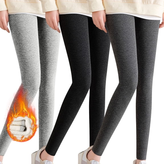 Thermal High Waist Leggings for Women Fleece Lined Winter Comfort Wear