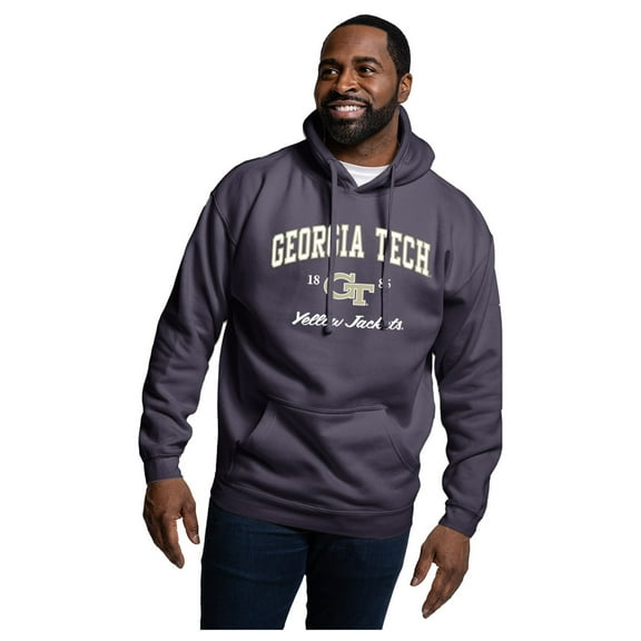 Men's-League Collegiate Wear Navy Georgia Tech Yellow Jackets Essentials 2.0 Fleece Pullover Hoodie
