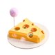 thumbnail image 1 of Juguete de queso para gatos Juguete interactivo para gatos Almacenamiento de comida de fieltro Único para gatos de interior Amarillo, 1 of 9