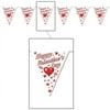 Happy Valentine's Day Pennant Banner Party Accessory (1 count) (1/Pkg)