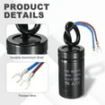 thumbnail image 4 of Uxcell 2 Pcs CD60 Run Capacitor, 100uF 250VAC 50/60Hz 2 Wires CD60 Motor Starting Capacitor for Washing Machine, Air Compressor, Refrigerator, Black, 4 of 6