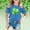 Blue, variant on Stylish Graphic Print Short Sleeve Tee Shirt For Girls And Kids Youth Casual Comfortable Top Short Sleeve Shirt for Girls Tees Kids Tshirts Clothes Summer Tops T-Shirt