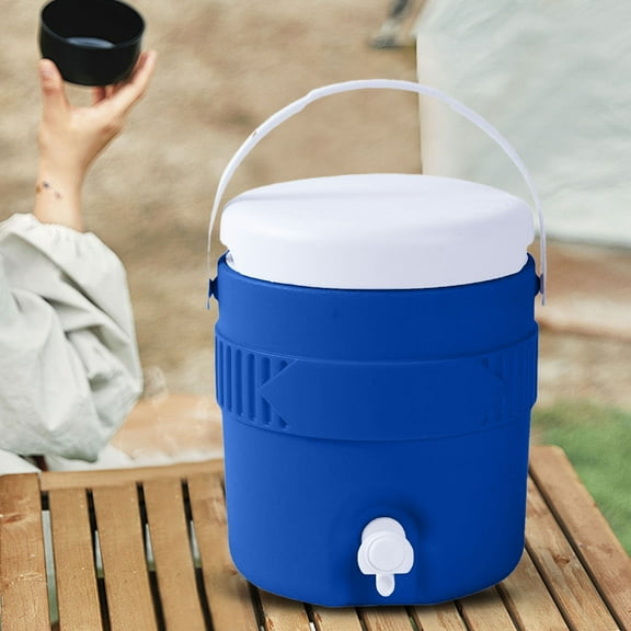 3.8L Insulated Beverage Dispenser Portable Sports Hot & Cold Drink Thermal Insulation Dispenser Insulated Water Cooler For Camping Parties Camping(Blue)