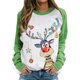 thumbnail image 1 of VISgogo Mujer Primavera Otoño Casual Pullover Manga Larga O Cuello Deer Print Patchwork Sudadera VISgogo moda, 1 of 9