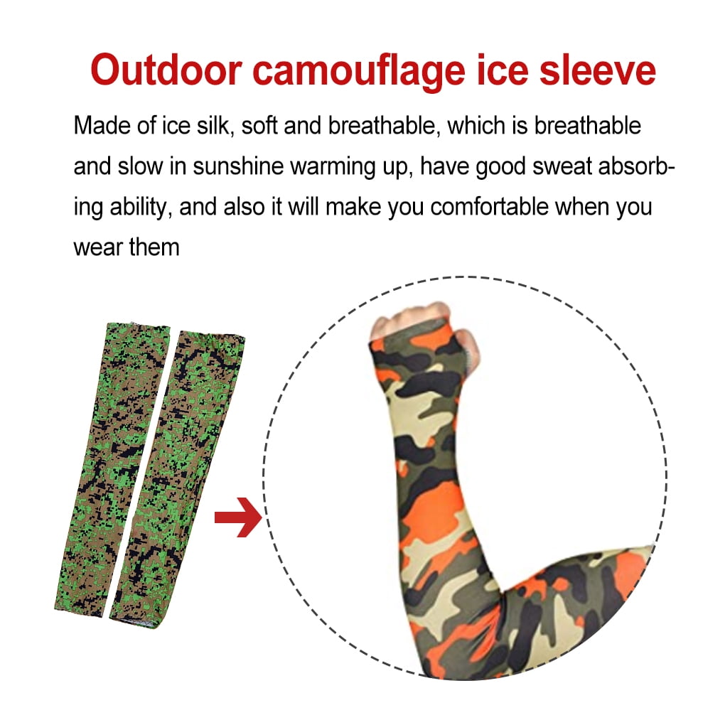 Manchons De Bras Camouflage UV – Flexibles, Respirants, Pour Sport Outdoor