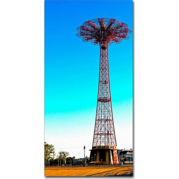 Trademark Fine Art "Coney Island Parachute Jump" Canvas Art by CATeyes