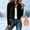 Black, variant on Women's Zip Puffer Jacket Solid Stand Collar Fleece Lined Cropped Seam Windproof Slim Running Winter Coat, Quilted Jackets for Women Orange XS
