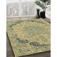 thumbnail image 3 of Ahgly Company Machine Washable Indoor Rectangle Abstract Dark Moccasin Green Area Rugs, 7' x 10', 3 of 7