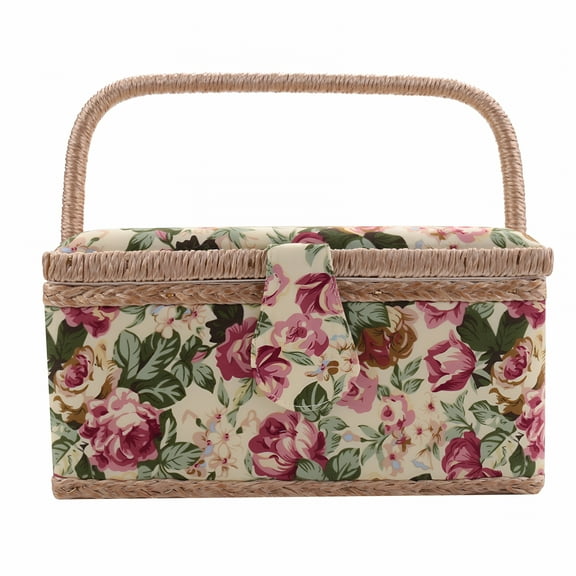 ACDANC Extra Sewing Basket,Vintage Sewing Basket,for Needles,Thread,Tape Measure,and Other Sewing Supplies Storage