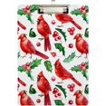 thumbnail image 1 of FMSHPON Christmas Cardinal Holy Leaves Red Berry Clipboard Hardboard Wood Nursing Clip Board and Pull for Standard A4 Letter 13x9 inches, 1 of 5