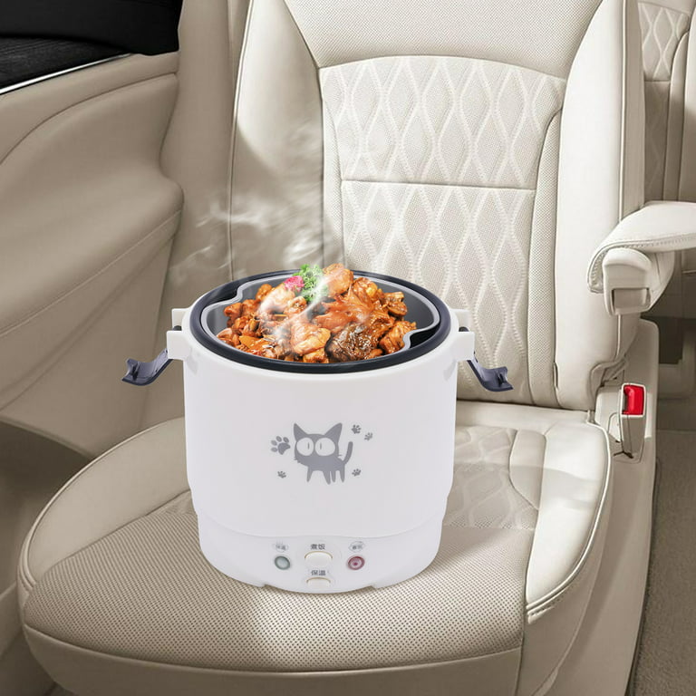 1 Cup Mini Rice Cooker Steamer for Car, Cooking Heating & Keeping