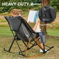 thumbnail image 6 of OuterSpa Rocking Camping Chair, Heavy Duty, High Back Oversized Portable Folding Chair with Cup Holder and Side Pocket Outdoor Foldable Camp Chairs for Fishing, Camping, Picnic, Lawn, 6 of 12